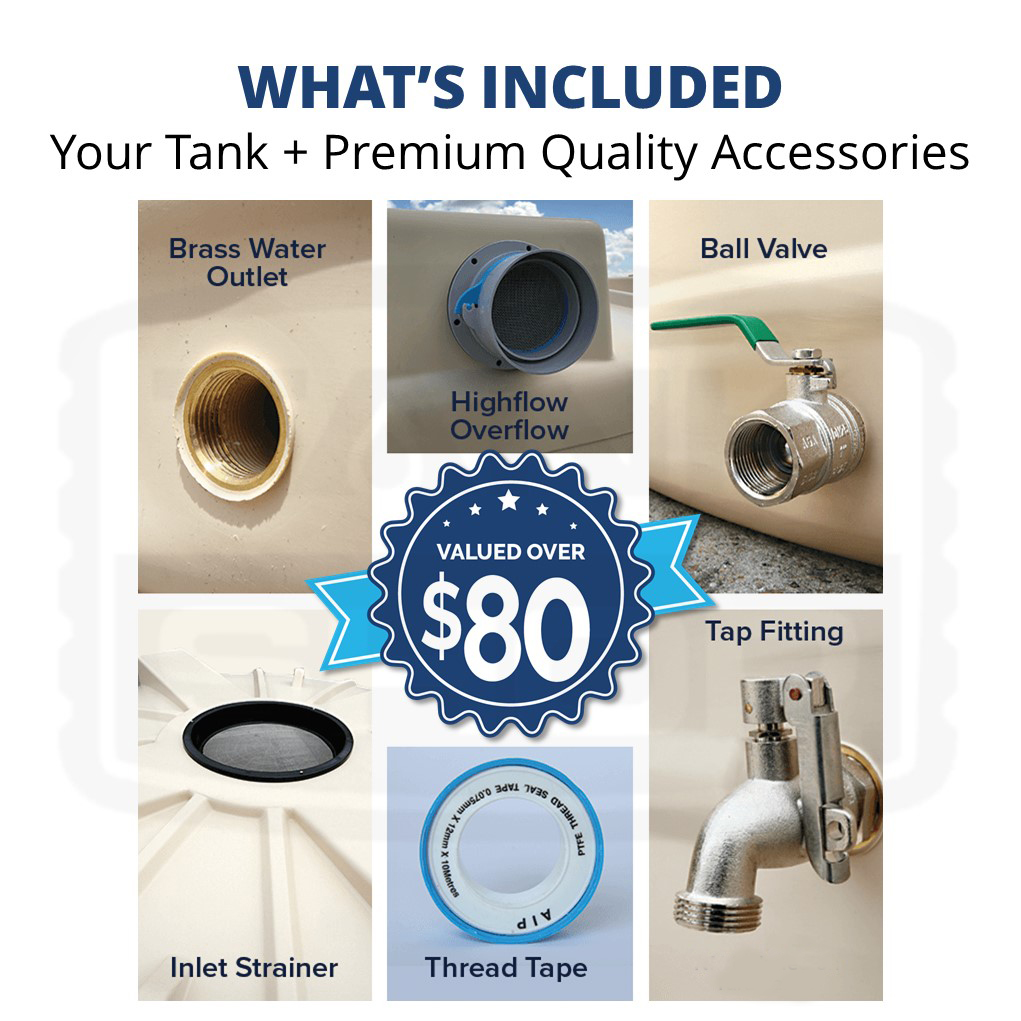 5000L Round Poly Water Tank (1100 gallon/5000 Litre) South East QLD