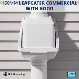 150mm Leaf Eater Commercial with Hood - Polypropylene RHCL61 (Rain Harvesting)