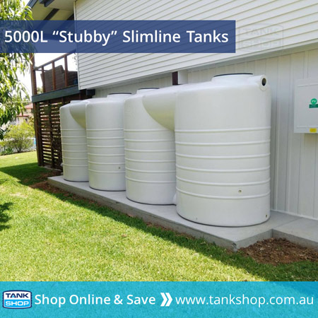 Two 5000L Slimline Poly Tanks (10000L water storage)