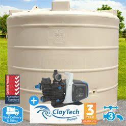 5000l Round "Mid" Tank w/ ClayTech C3 Pump