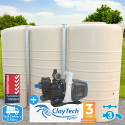 5000l Slimline Tank w/ ClayTech C3 Pump