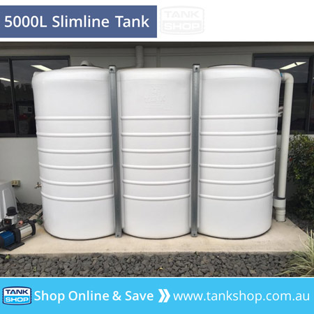 5000L Slimline Tank White (Surfmist)