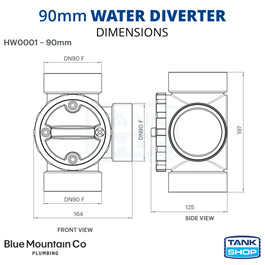 90mm Water Diverter (HW0001) Dimensions