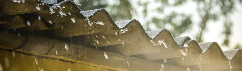 Rainwater on Asbestos Rooftop-