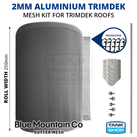 2mm Aluminium Trimdek Gutter Mesh - Blue Mountain