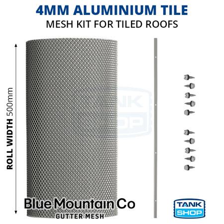 4mm Aluminium Tile Gutter Mesh - Blue Mountain
