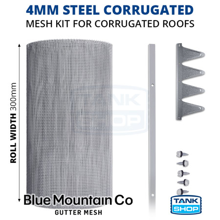 4mm Steel Corrugated Gutter Mesh - Blue Mountain