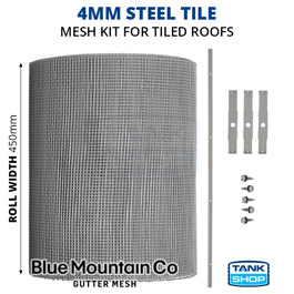 4mm Steel Tile Gutter Mesh - Blue Mountain