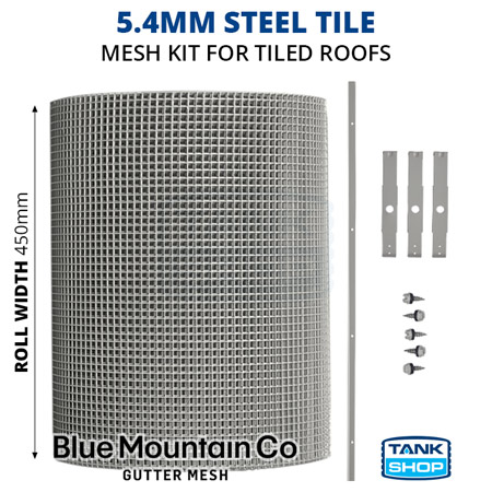 5.4mm Steel Tile Gutter Mesh - Blue Mountain