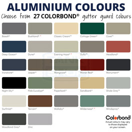 Aluminium Gutter Mesh Colours