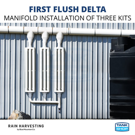 First Flush Delta Commercial - manifold installation with single flush points