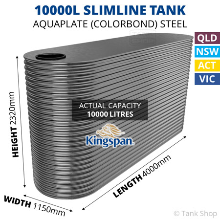 10000L Slimline Aquaplate Steel Tank