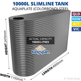 10000L Slimline Aquaplate Steel Tank