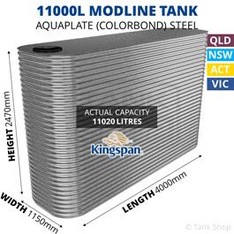 Kingspan 11000 Litre Modline Aquaplate Steel Water Tank (1150x4000x2470mm)