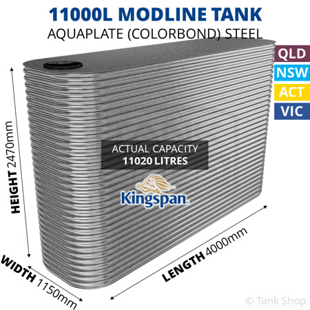 11000l modline water tank dimensions