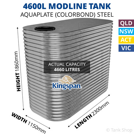4600l modline water tank dimensions