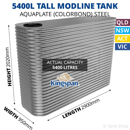 5400l modline water tank dimensions