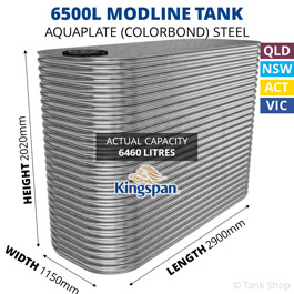 Kingspan 6500 Litre Modline Aquaplate Steel Water Tank (1150x2900x2020mm)