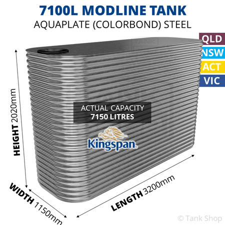 Kingspan 7100l modline water tank dimensions