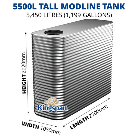 5500L Tall Modline Aquaplate Steel Tank