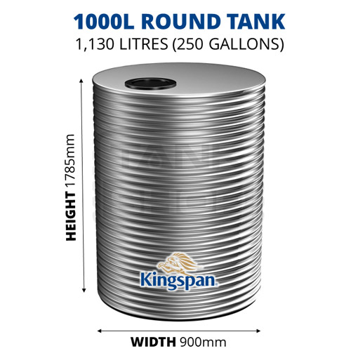Kingspan 1000l water tank dimensions
