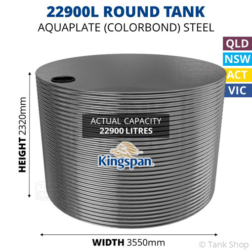 Kingspan 22900l water tank dimensions