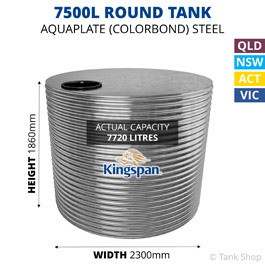 7500L Round Aquaplate Steel Tank (Kingspan)
