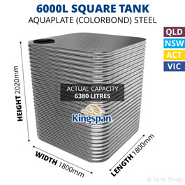 6000L Square Aquaplate Steel Tank