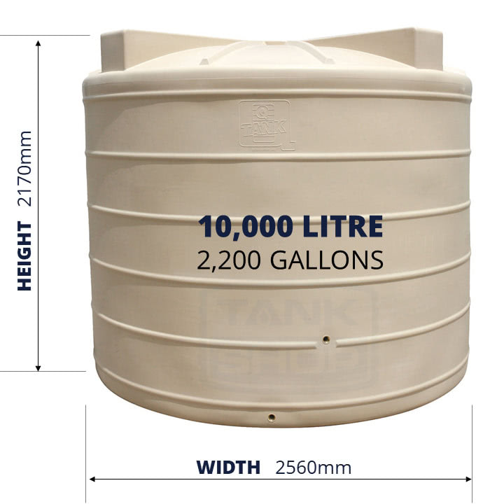 QTank 10000l 2200gal water tank dimensions