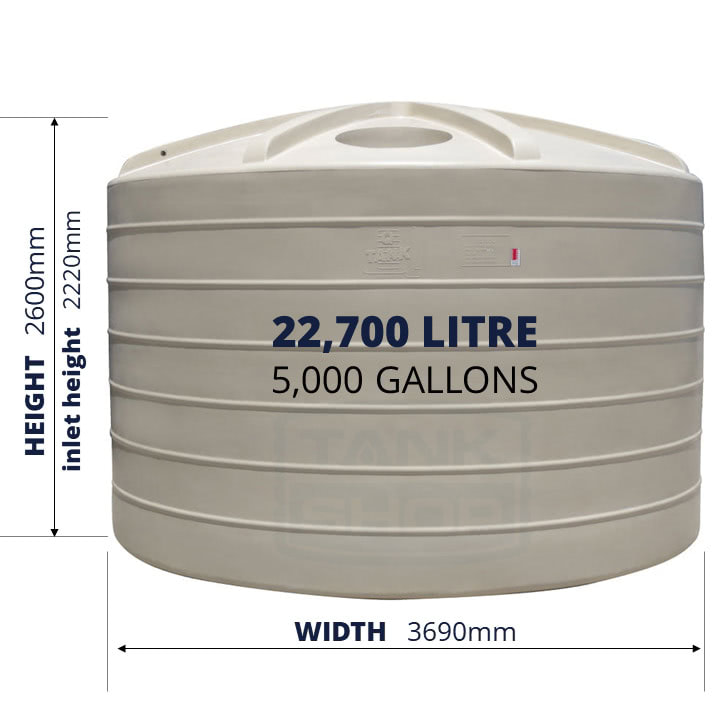 QTank 22700l 5000gal water tank dimensions