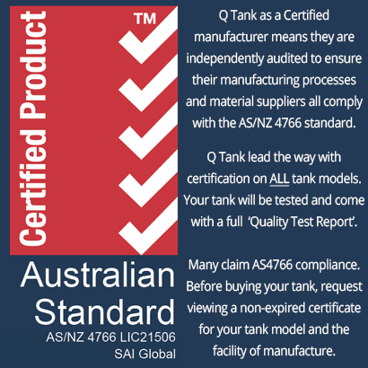 Australian Standards (AS/NZ 4766) Certified