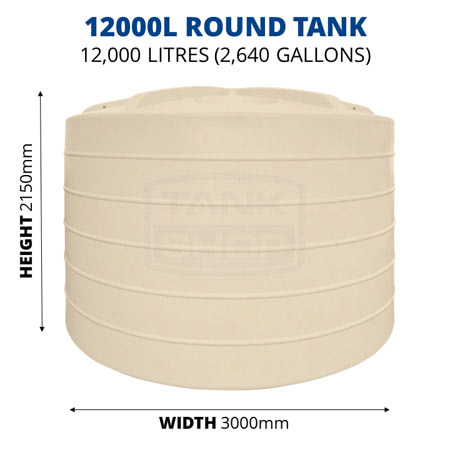 12000L Round Poly Tank (QTank)