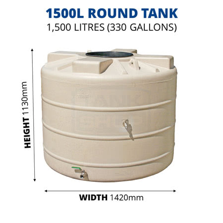 1500L Round Poly Tank (QTank)