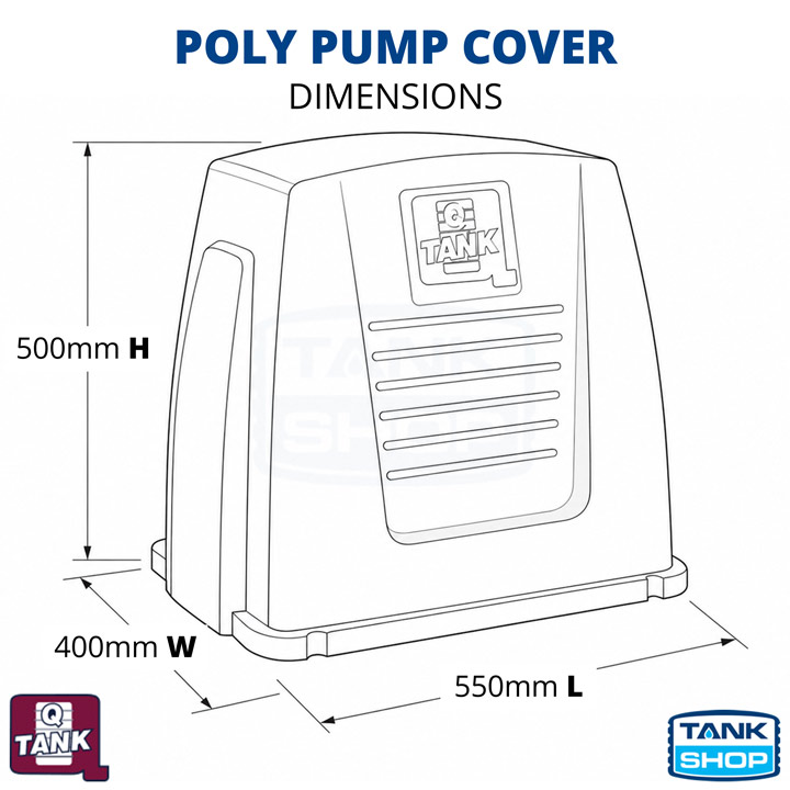 QTank Pump Cover dimensions