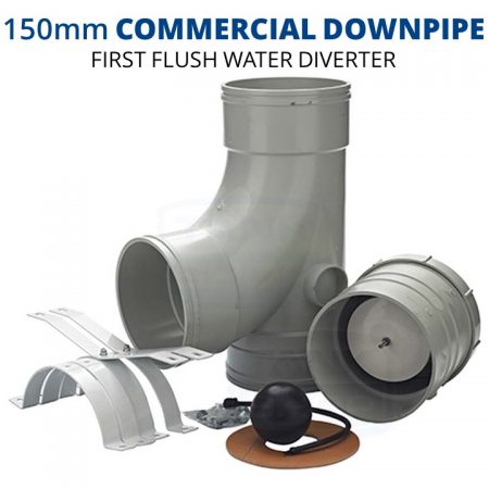 Rain Harvesting 150mm Commercial Downpipe First Flush Water Diverter