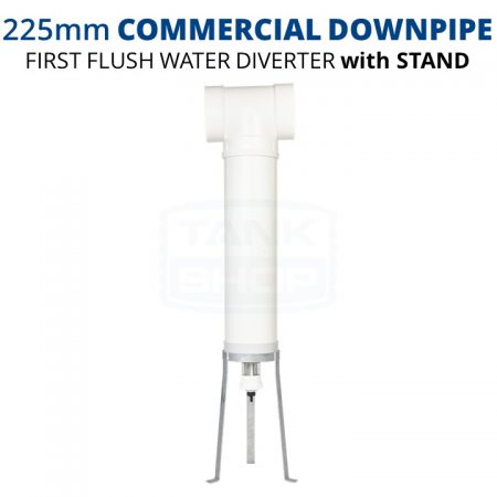 Rain Harvesting 225mm Commercial Downpipe First Flush Water Diverter with Stand