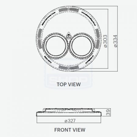 Rain Harvesting 300mm Tank Screen Cover dimensions