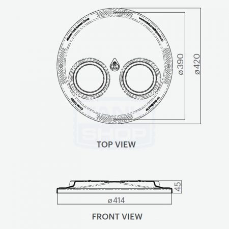 Rain Harvesting 400mm Tank Screen Cover dimensions