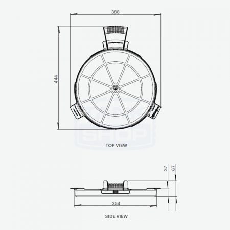 Rain Harvesting 400mm Tank Maintenance Tray dimensions