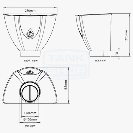 Rain Harvesting Leaf Catcha dimensions