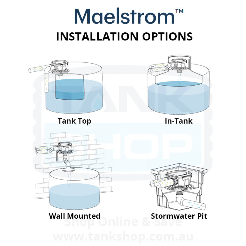 Rain Harvesting Maelstrom Filter Installation Options