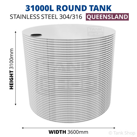 31000 Litre Round Tank Stainless Steel
