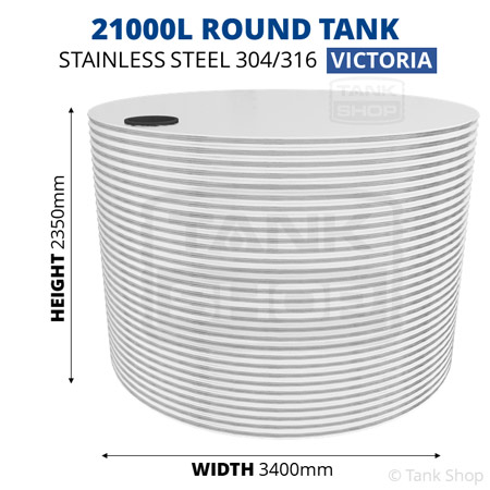 21000l round water tank dimensions