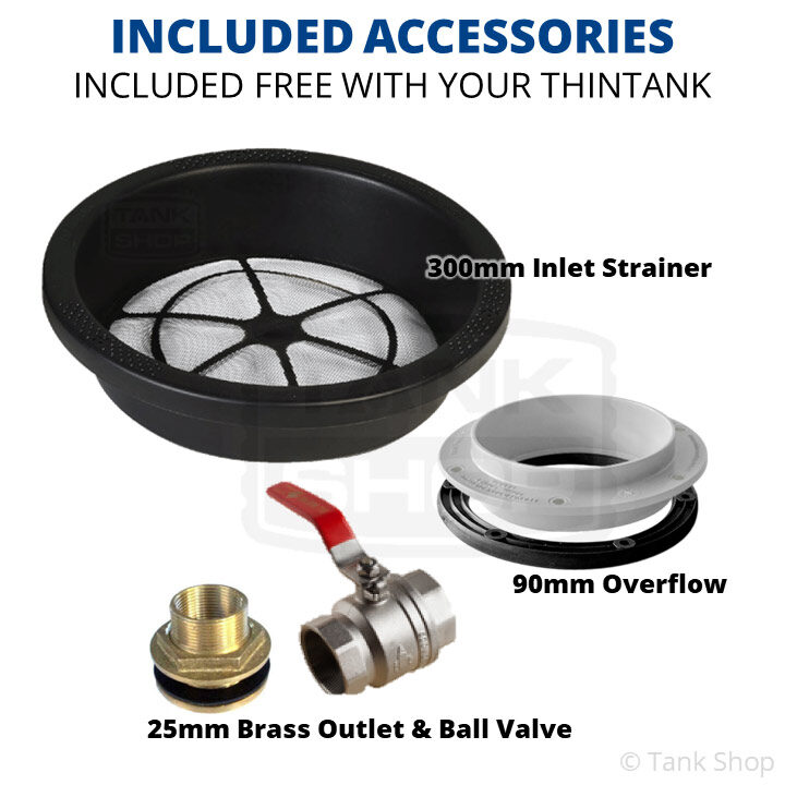 Accessories included with your 2000L ThinTank