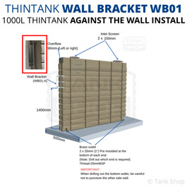 ThinTank Wall Bracket WB01 Against Wall Installation